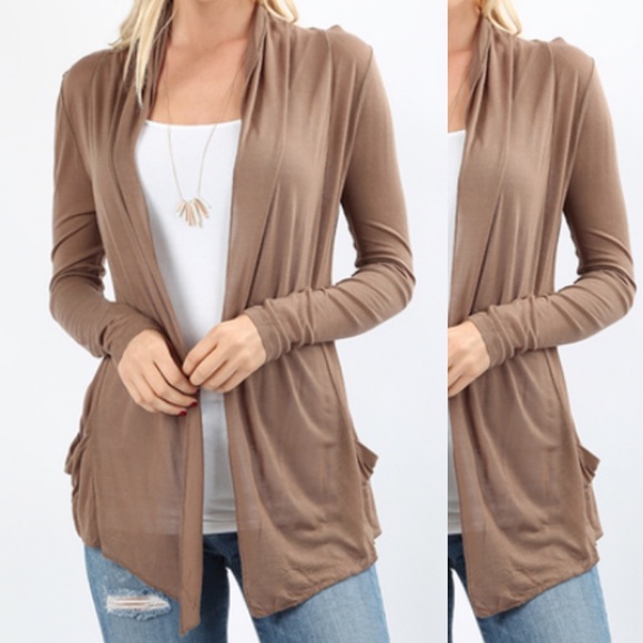 The House Of Gentry Sweaters - Mocha Ultra Lightweight Cardigan